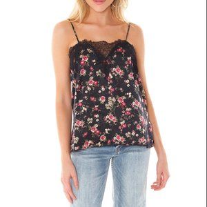 Cami NYC Silk Floral sweetheart cami xs dark rose